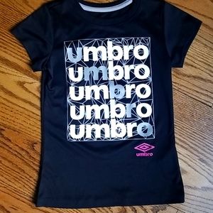 Umbro Girls Top Black White & Pink